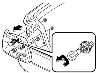 MAZDA 626 2001 - Accès aux ampoules arrêté - 2