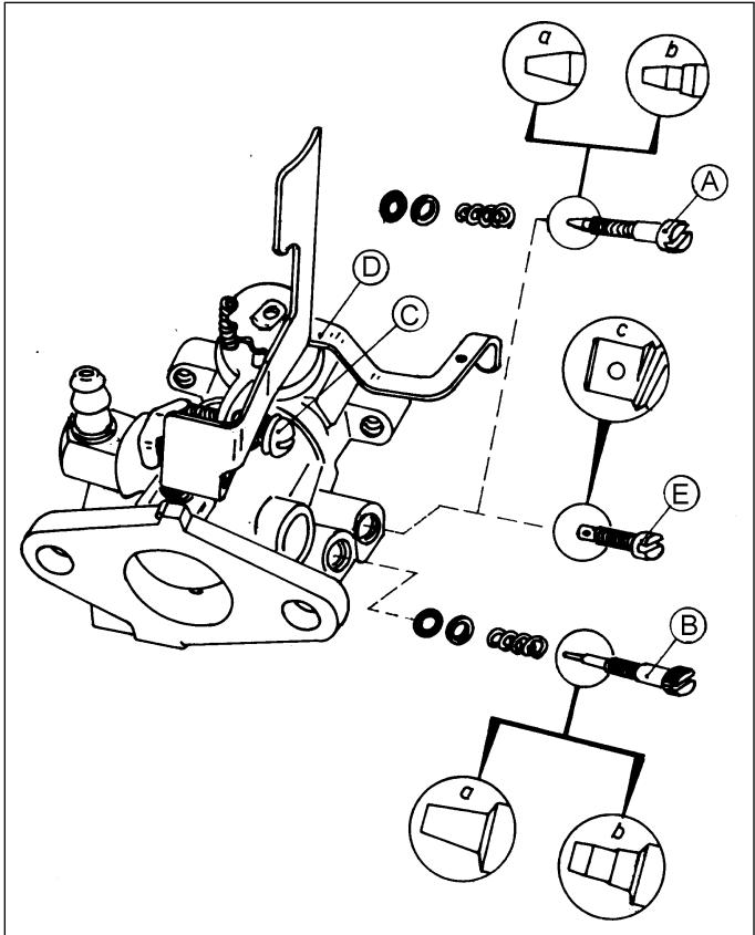 TECUMSEH SPECTRA 37 - b) CARBURATEUR À MEMBRANE AVEC GICLEUR PRINCIPAL DANS LA CHAMBRE CARBURANT - 1