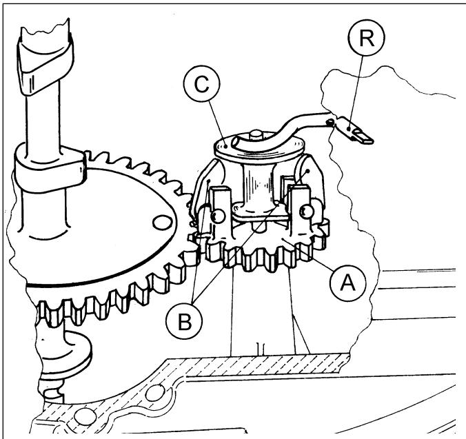 TECUMSEH SPECTRA 37 - c) RÉGULATEUR OLEODYNAMIQUE POUR MOTEURS À VILEBREQUIN HORIZONTAL - 1