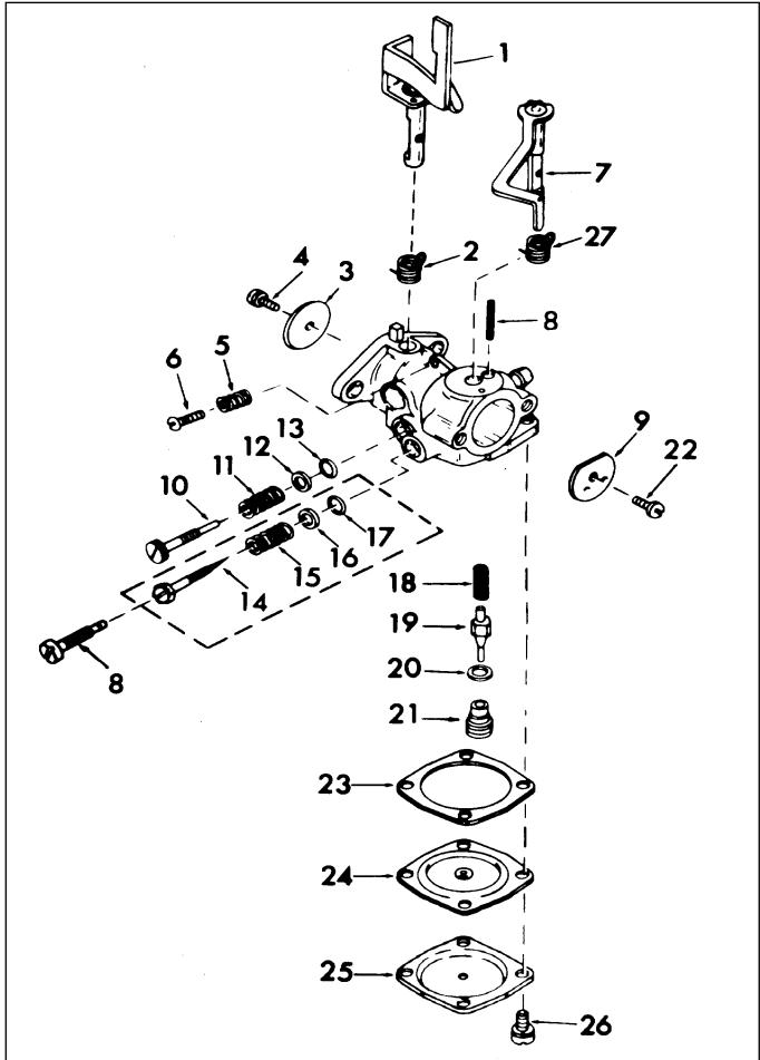 TECUMSEH SPECTRA 37 - Carburateur à membrane normal - 1