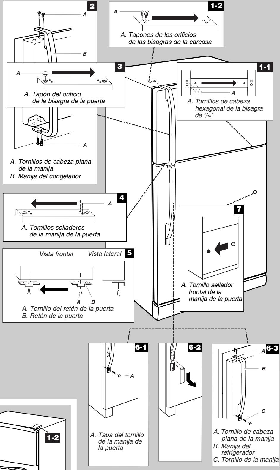 BAUKNECHT GR2FHMXVY - - Cambio del sentido de aperture de las puertas - Puerta estándar (optional) - 1