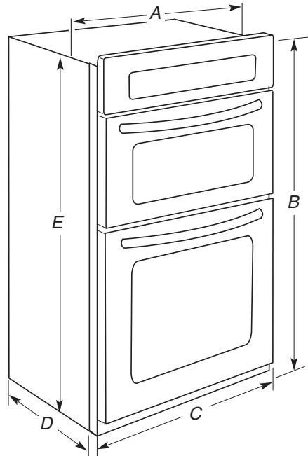 BAUKNECHT RMC275 PVS  - INSTALLATION INSTRUCTION - Exigences d'emplACEMENT de l'ensemble four à micro-ondes et four conventionnel encastrés - 1