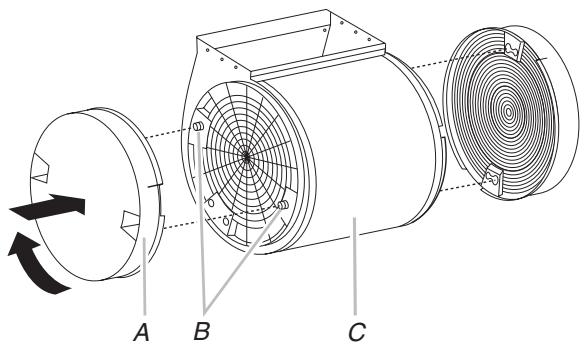 BAUKNECHT UXT5536AAS - Remplacement du filtré à charbon : - 1
