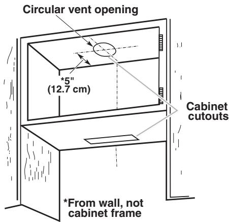 BAUKNECHT UXT5536AAS - To make a circular vent opening on the underside of the cabinet top: - 1