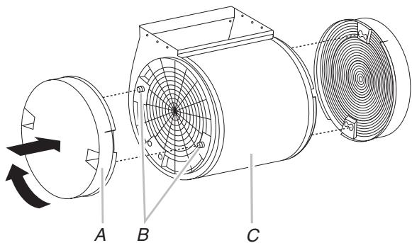 BAUKNECHT UXT5536AAS - To replace charcoal filter: - 1