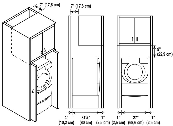 BAUKNECHT WFW9400SZ - Espacement recommendé pour l'installation dans un placard - 1
