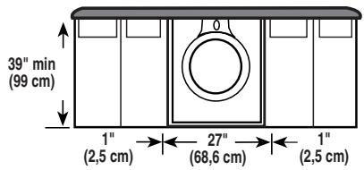 BAUKNECHT WFW9400SZ - Espacement recommends pour une installation personalisée sous un comptoir - 1