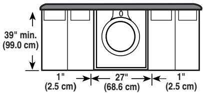 BAUKNECHT WFW9400SZ - Recommended installation spacing for custom undercover installation - 1