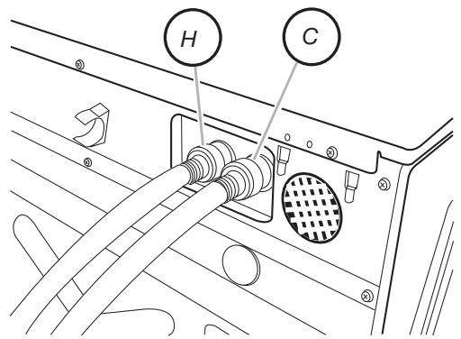 BAUKNECHT WFW9550WL - Raccordement des tuyaux d'alimentation - 2