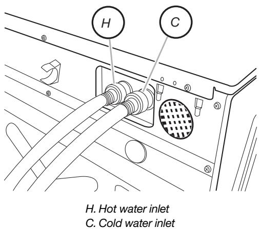 BAUKNECHT WFW9550WL - Connect the Inlet Hoses - 2