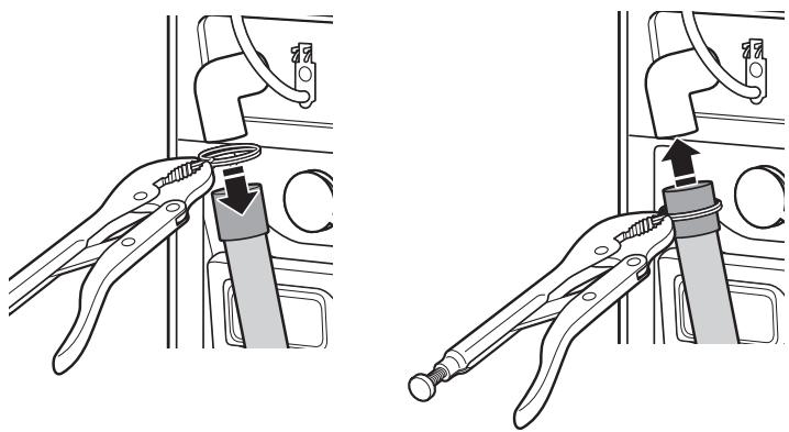 BAUKNECHT WFW9550WL - Remove drain hose from washer drum - 2