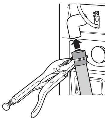 BAUKNECHT WFW9550WL - Libération du tuyau d'évacuation fixé sur le tambour de la laveuse - 3
