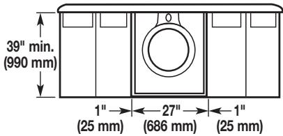 BAUKNECHT WFW9550WL - Recommended installation spacing for custom undercover installation - 1