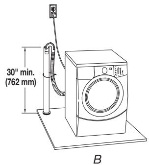 BAUKNECHT WFW9550WL - Standpipe drain system - wall or floor (views A & B) - 2