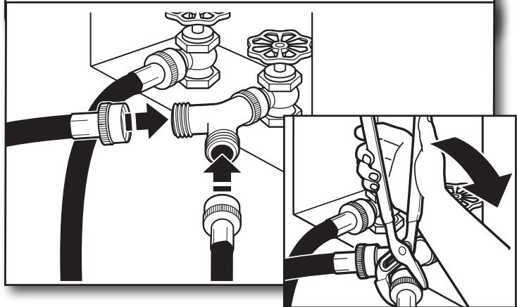 BAUKNECHT WGD97HEXL  - INSTALLATION INSTRUCTION - Attach long hose to "Y" connector and tighten couplings - 1