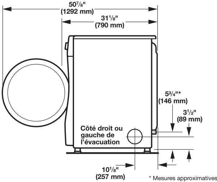 BAUKNECHT WGD97HEXL - INSTALLATION INSTRUCTION - Dimensions de la sécheuse - 2