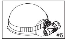 OREGON ATC3K - Monter laamera sur le casque en utilisant le bandeau en caoutchouc siliconé. - 6