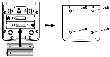 OREGON EMR-899 - INSTALLATION DES PILES ET SELECTION DU CANAL : SONDE - 1