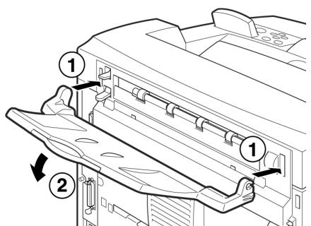 OKI B6250N - Installation du bac (arrière) face dessus - 1