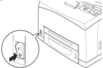 OKI B6250N - Conexión del cable de alimentación - 1