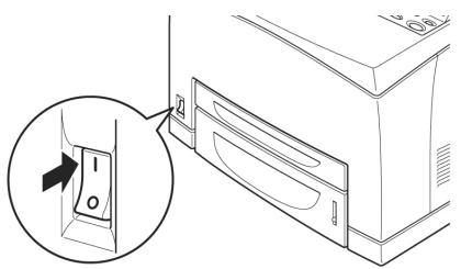 OKI B6250N - Connexion du cordon d'alimentation - 3