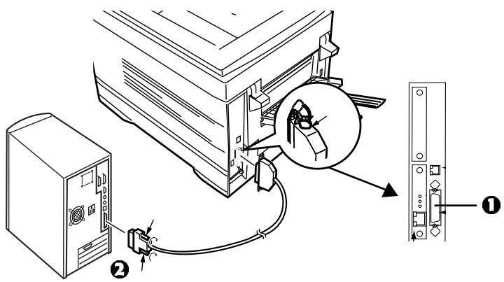 OKI C7200N - Connexion du port parallele - 1