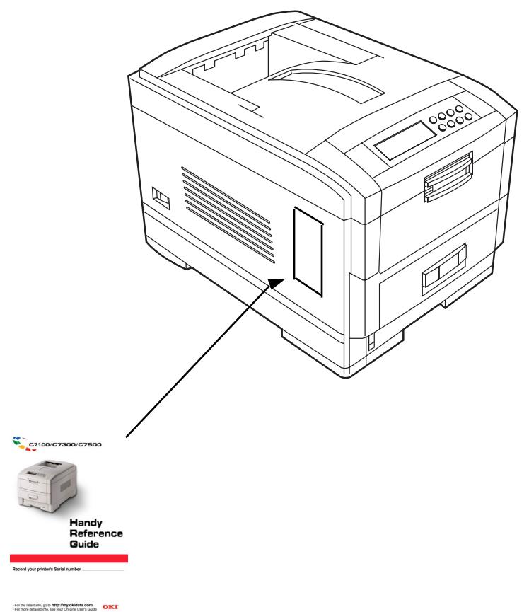 OKI C7500NCCS - Fixation du guide de referencia pratique - 1