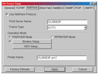 OKI C7550N - Onglet TCP/IP - 2