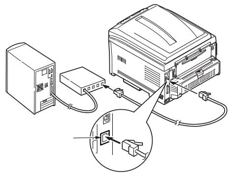 OKI C830DTN - Install Network Cable - 1