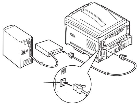 OKI C830DTN - Connect the cable - 1