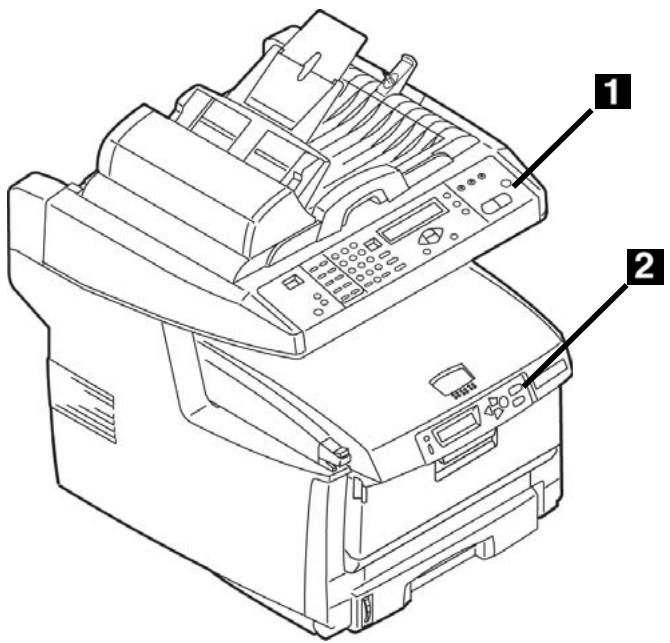 OKI CX2032MFP - Aspectos Basics do panele de controle - 1
