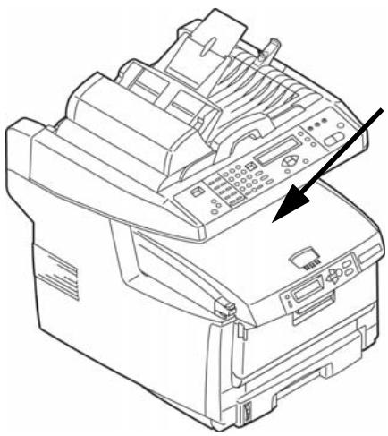 OKI CX2032MFP - Bac de sortie supérieur (face vers le bas) - 1