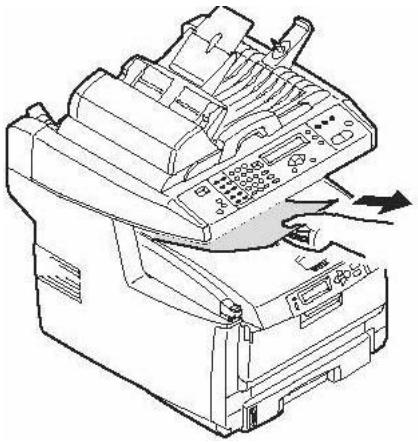 OKI CX2032MFP - Eliminação de atolamentos de papel Na impressora (cont.) - 1