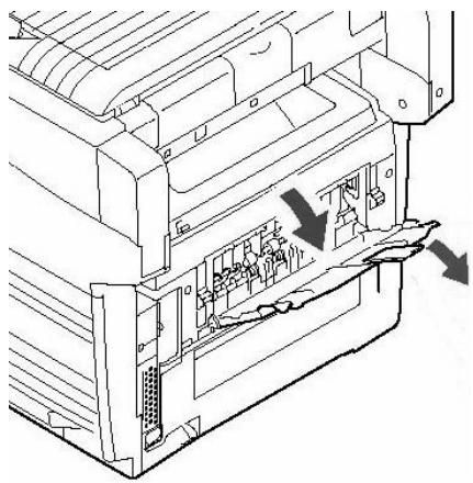 OKI CX2033MFP - Ouvrez le bac de sortie arrière - 1