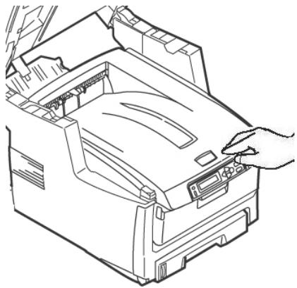OKI CX2033MFP - Eliminação de atolamentos de papel Na impressora (cont.) - 1