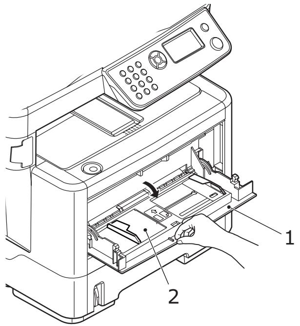 OKI MB480MFP - Chargement du papier : Bac d'alimentation manuelle (MB460 MFP) - 1