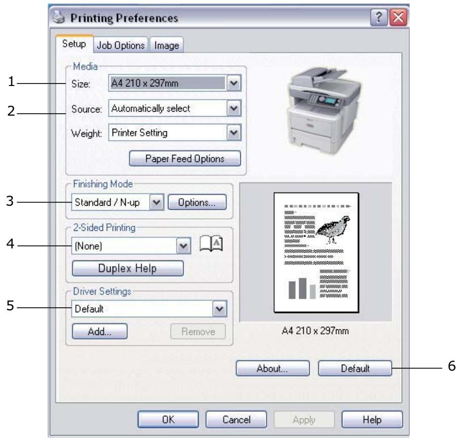 OKI MB480MFP - Onglet Paramétrage - 1