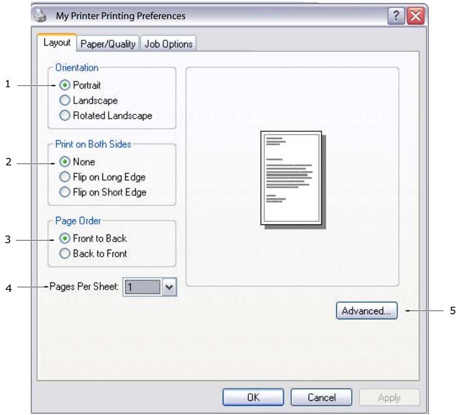 OKI MB480MFP - Onglet Disposition - 1