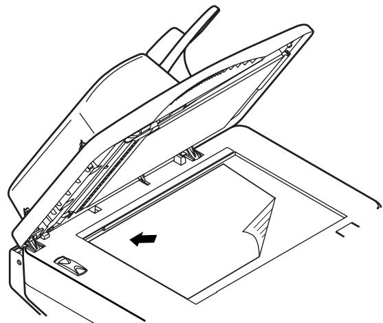 OKI MB480MFP - Positionnement des documents sur la vitre - 1