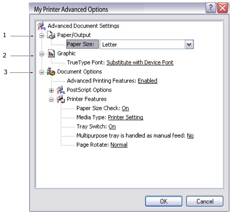 OKI MB480MFP - Onglet Disposition - 2