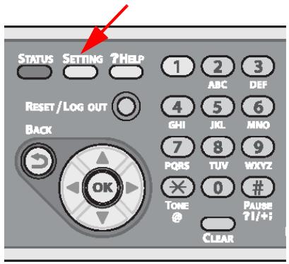 STATUS SETTING ?HELP 1 2 3 ABC DEF RESET/LOG OUT 4 5 6 GHI JKL MNO 7 8 9 PQRS TUV WXYZ 0 # TONE @ Pause ?I/+; CLEAR