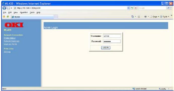 OKI ML 420 - Usando o utilitário ExtendView da OKI para configurar seu endereço IP - 5