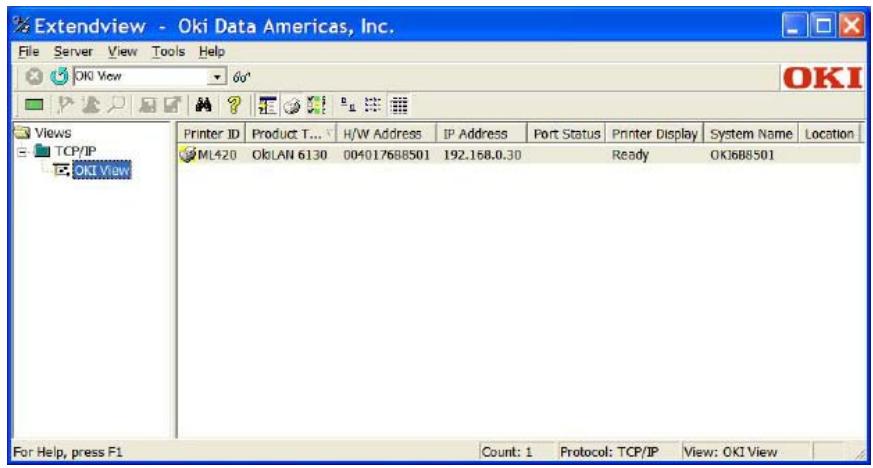OKI ML 620 - Utilización de la utilizidad Oki ExtendView para configurar su direccion IP - 1