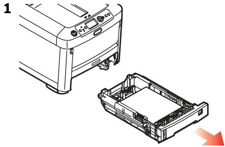 OKI MPS710C - Bacs 1, 2 et 3 optionnel (suite)   Chargement des supports d'impression - 1