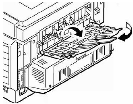 OKI MPS710C - Opening the Rear-Feed Tray - 1
