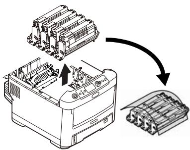 OKI MPS710C - Dégagement des bourges (suite) - 3