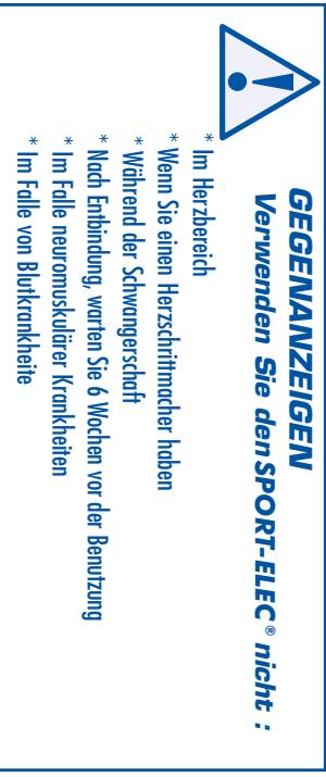 SPORT ELEC EVOLUTION BODY - EINSATZ DES GERÄTS A / DIE ELEKTKRODENFUNKTIÖ - 1