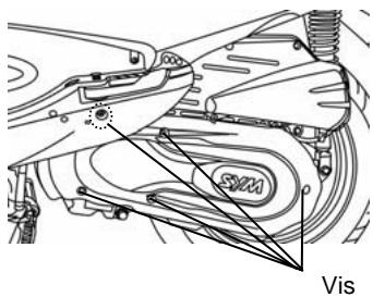 SYM GTS - CONTROLE DU FILTRE A AIR DU CARTER GAUCHE DU MOTEUR - 1