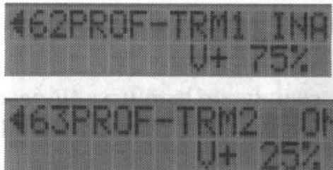 FUTABA FC-18 - Menu 62/63, trim 1/2 profondeur, commutable PROF-TRM 1/2 - 1