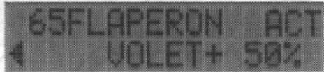 FUTABA FC-18 - Menu 65,mixage FLAPERON FLAPERON 65FLAPERON IHA AIL+50% - 1